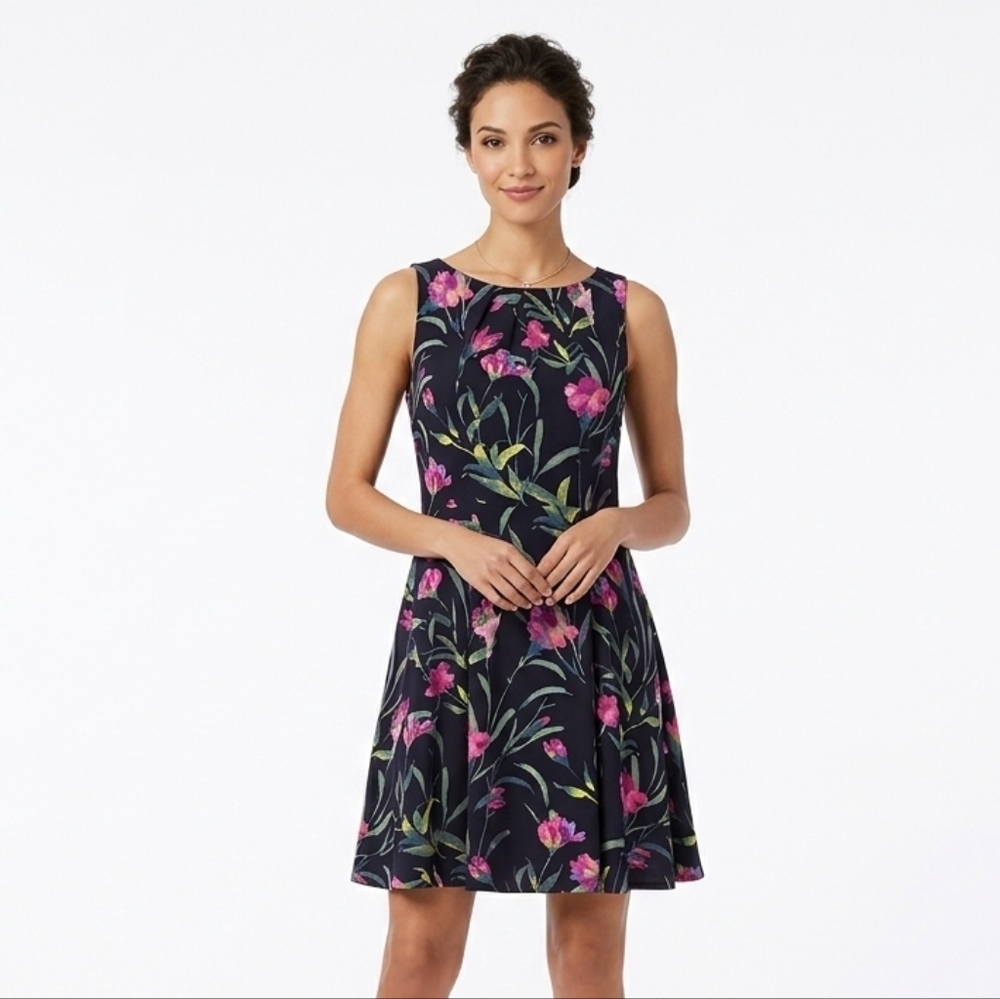 Cute Floral Sleeveless Dress EUC
